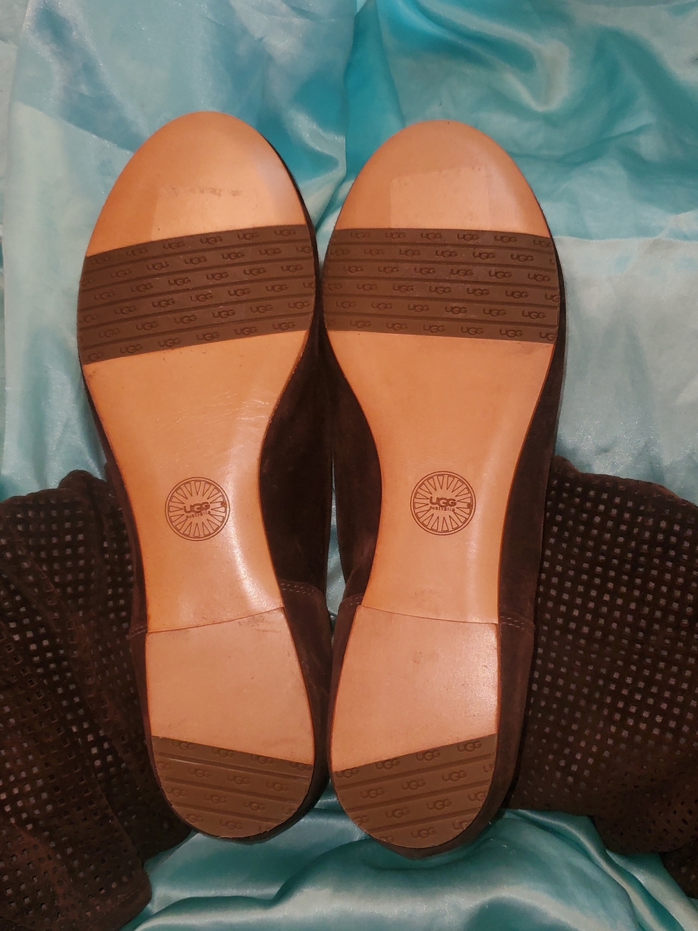 UGG Dark Brown Suede Slouch Boots - Picture 3 of 8